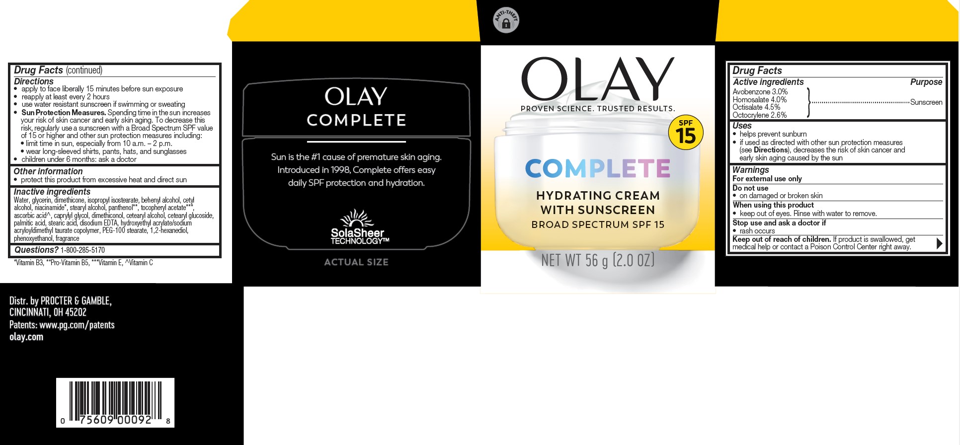 Pill image for Olay Complete Hydrating Cream With Sunscreen Broad Spectrum Spf 15