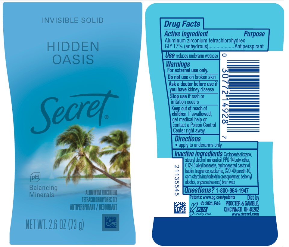 Pill image for Secret Hidden Oasis Invisible Solid Antiperspirant/deodorant