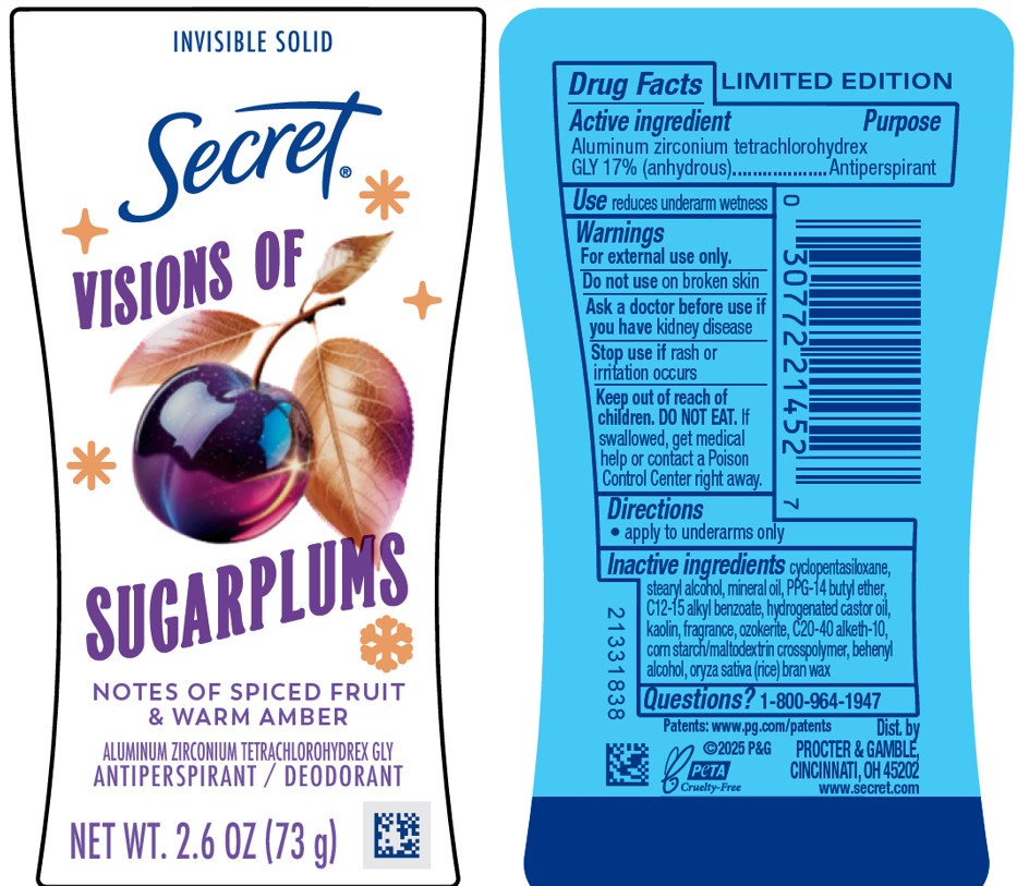 Pill image for Secret Visions Of Sugarplums Invisible Solid Antiperspirant/deodorant