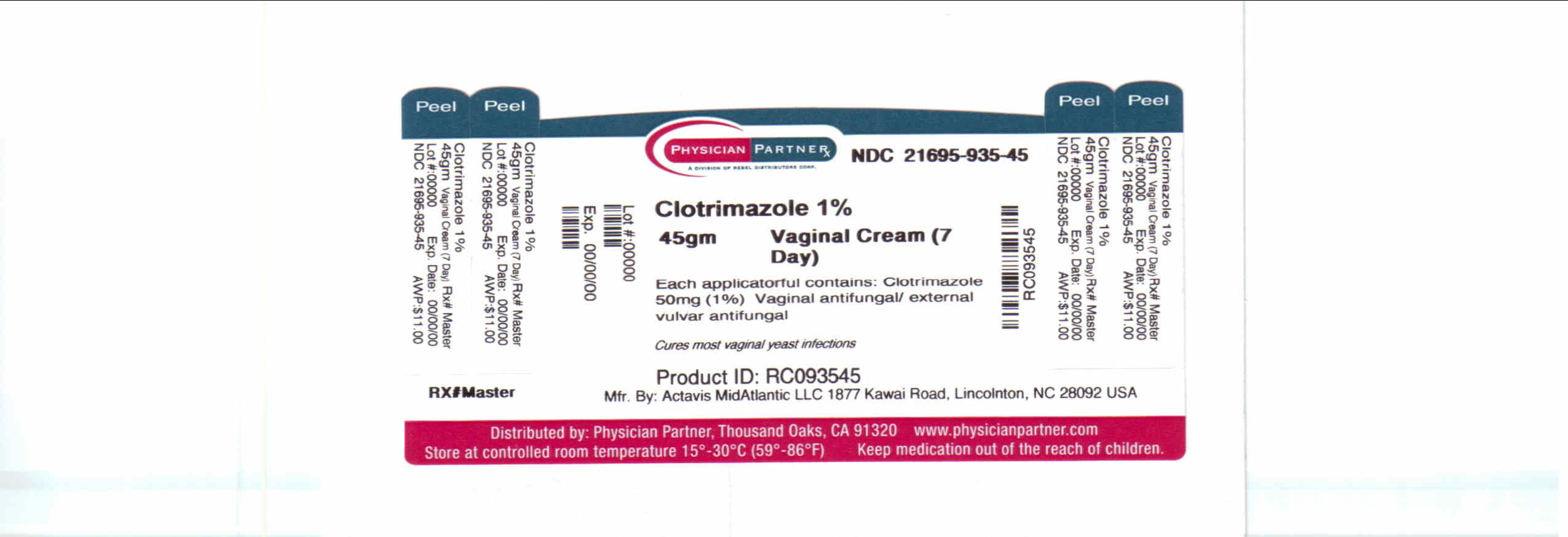 Pill image for Clotrimazole Drug Facts