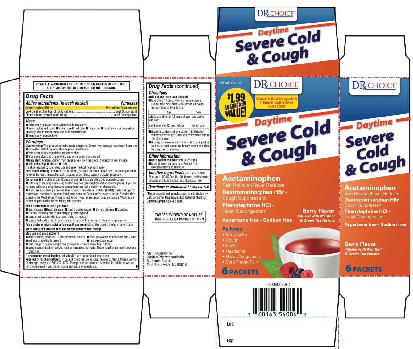 Pill image for Drx Choice Daytime Severe Cold And Cough Drug Facts
