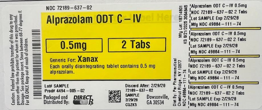 Pill image for Alprazolam Odt C-iv