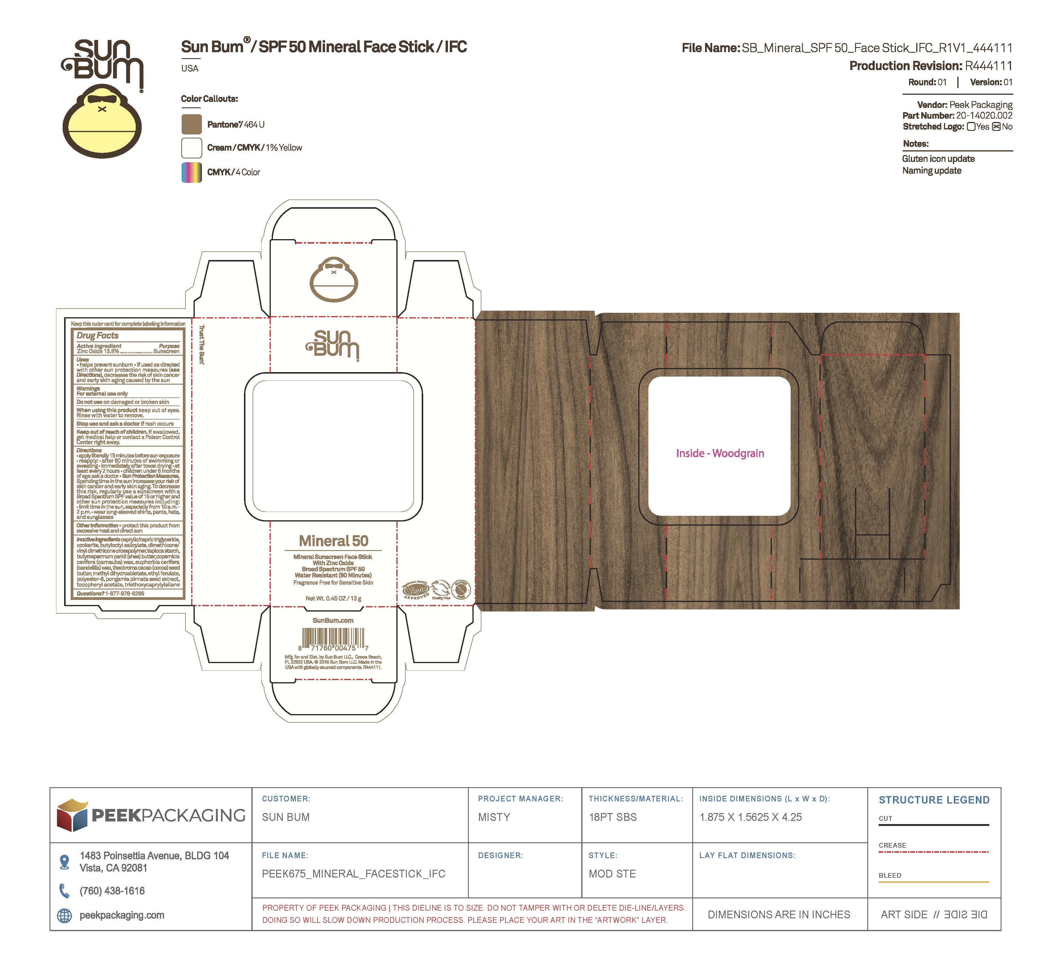 Pill image for Sun Bum 50 Mineral Sunscreen Face Stick