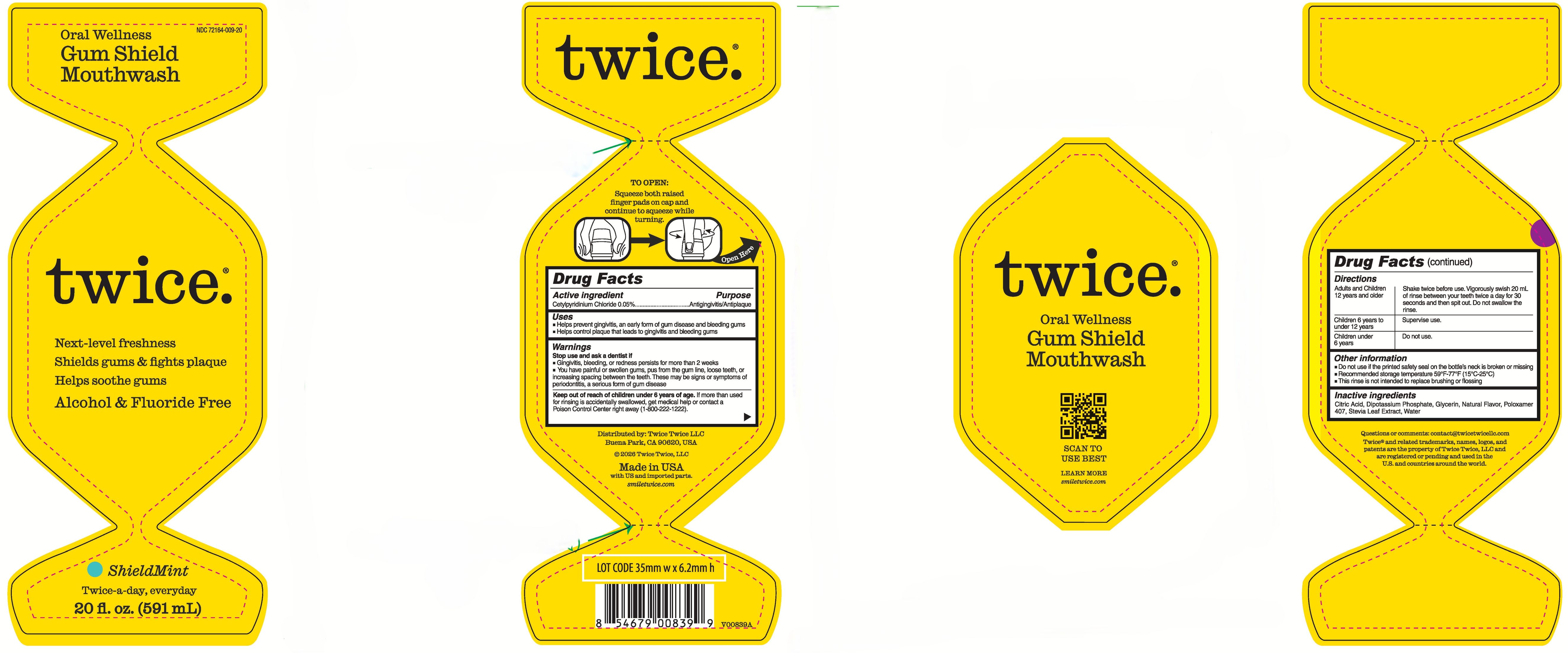 Pill image for Twice. Oral Wellness Gum Shield Mouthwash