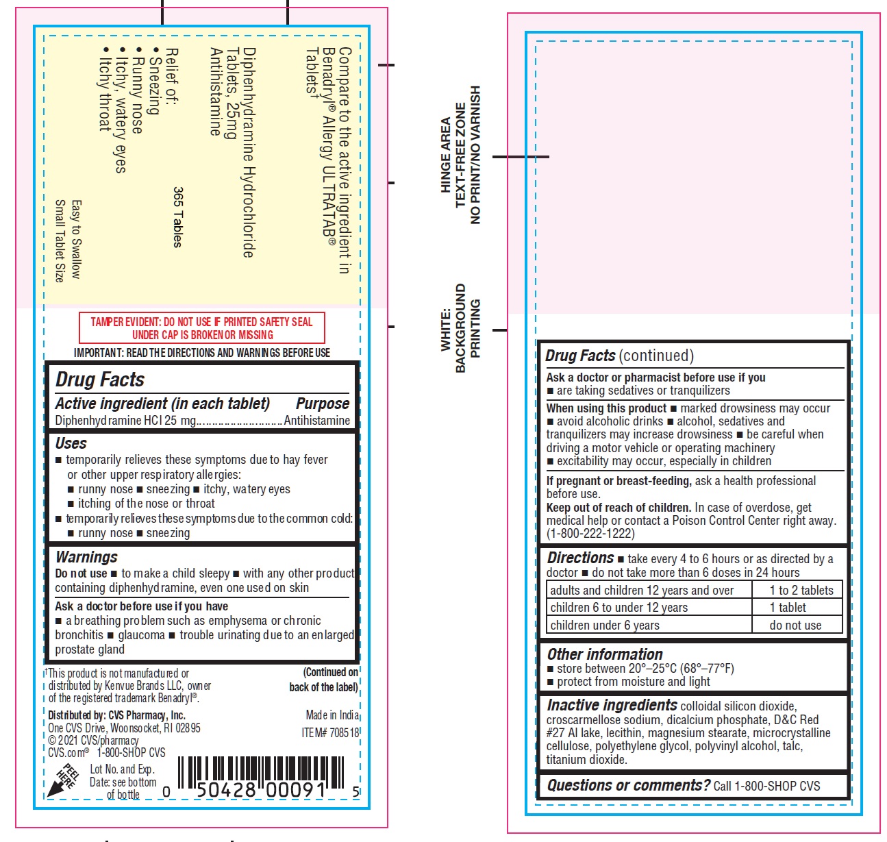 Pill image for Cvs Diphenhydramine Hydrochloride
