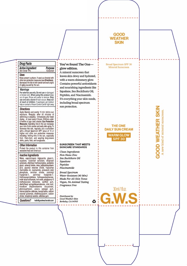 Pill image for good weather skin the one daily sun cream warm glow spf 30