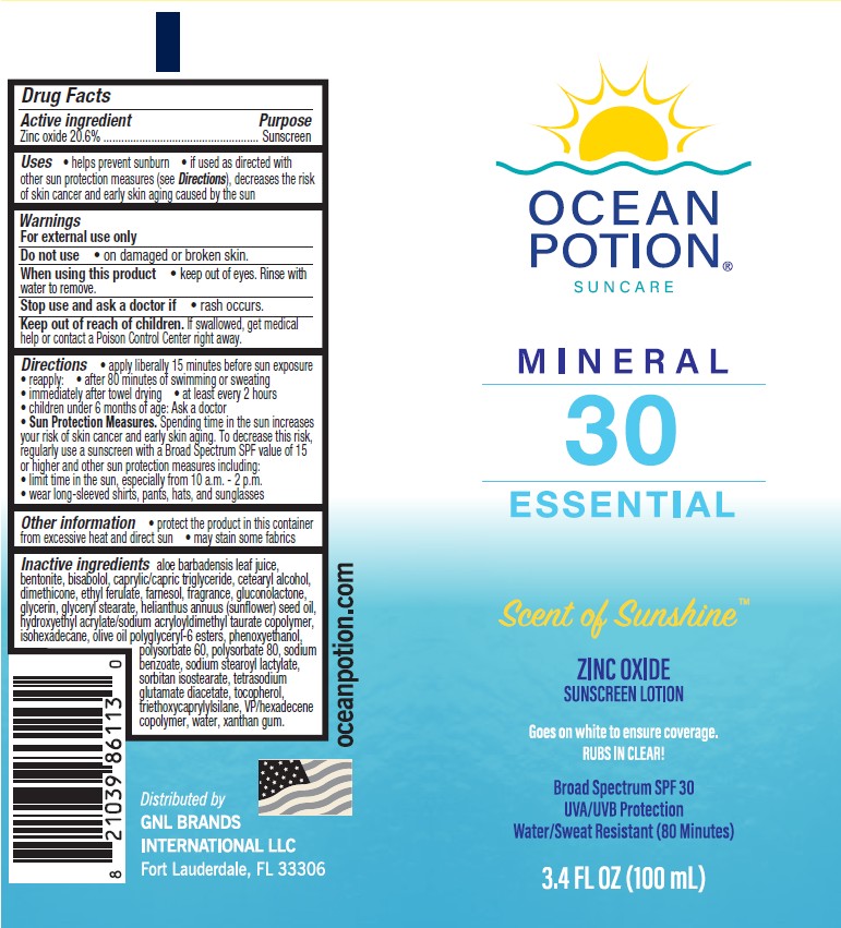 Pill image for Ocean Potion Suncare Mineral 30 Essential Scent Of Sunshine Zinc Oxide Sunscreen Lotion