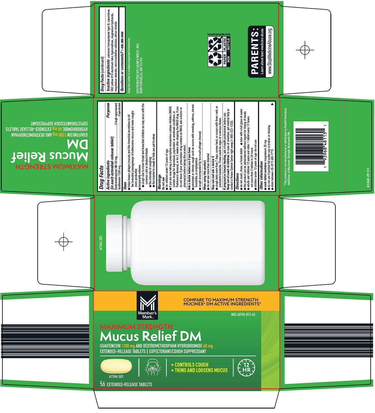 Pill image for Sam’s West, Inc. Mucus Relief Dm Drug Facts