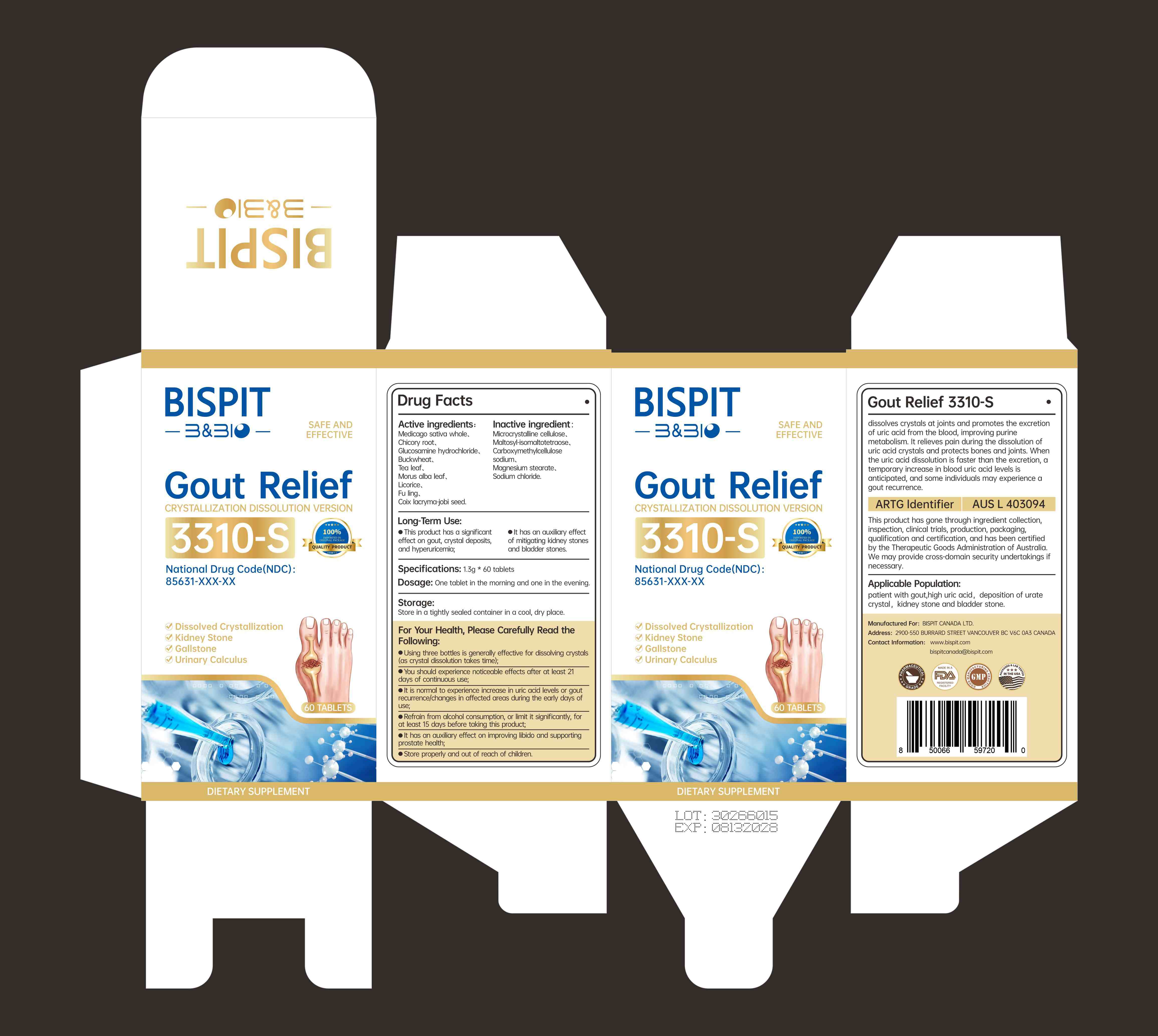 Pill image for 85631-006-01-gout Relief 3310-s-new
