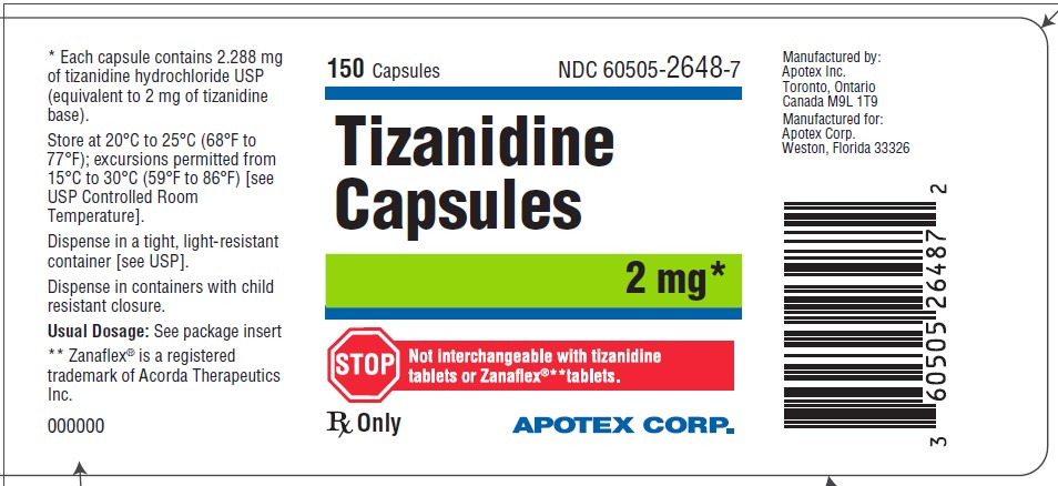 Pill image for These Highlights Do Not Include All The Information Needed To Use Tizanidine Capsules Safely And Effectively. See Full Prescribing Information For Tizanidine Capsules