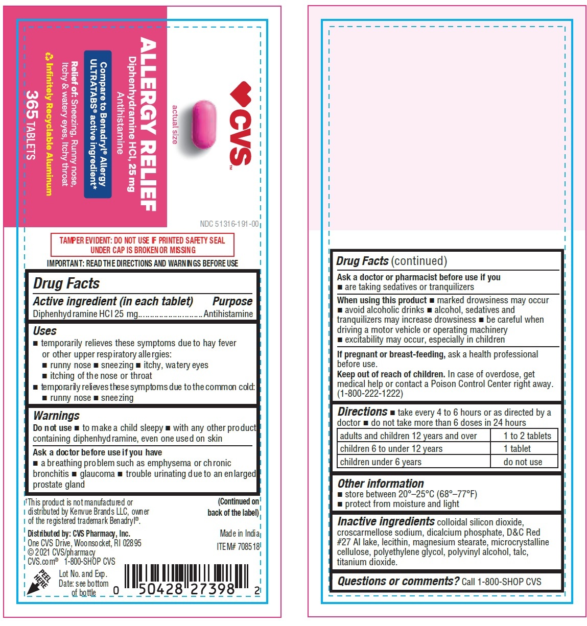 Pill image for Cvs Diphenhydramine Hydrochloride