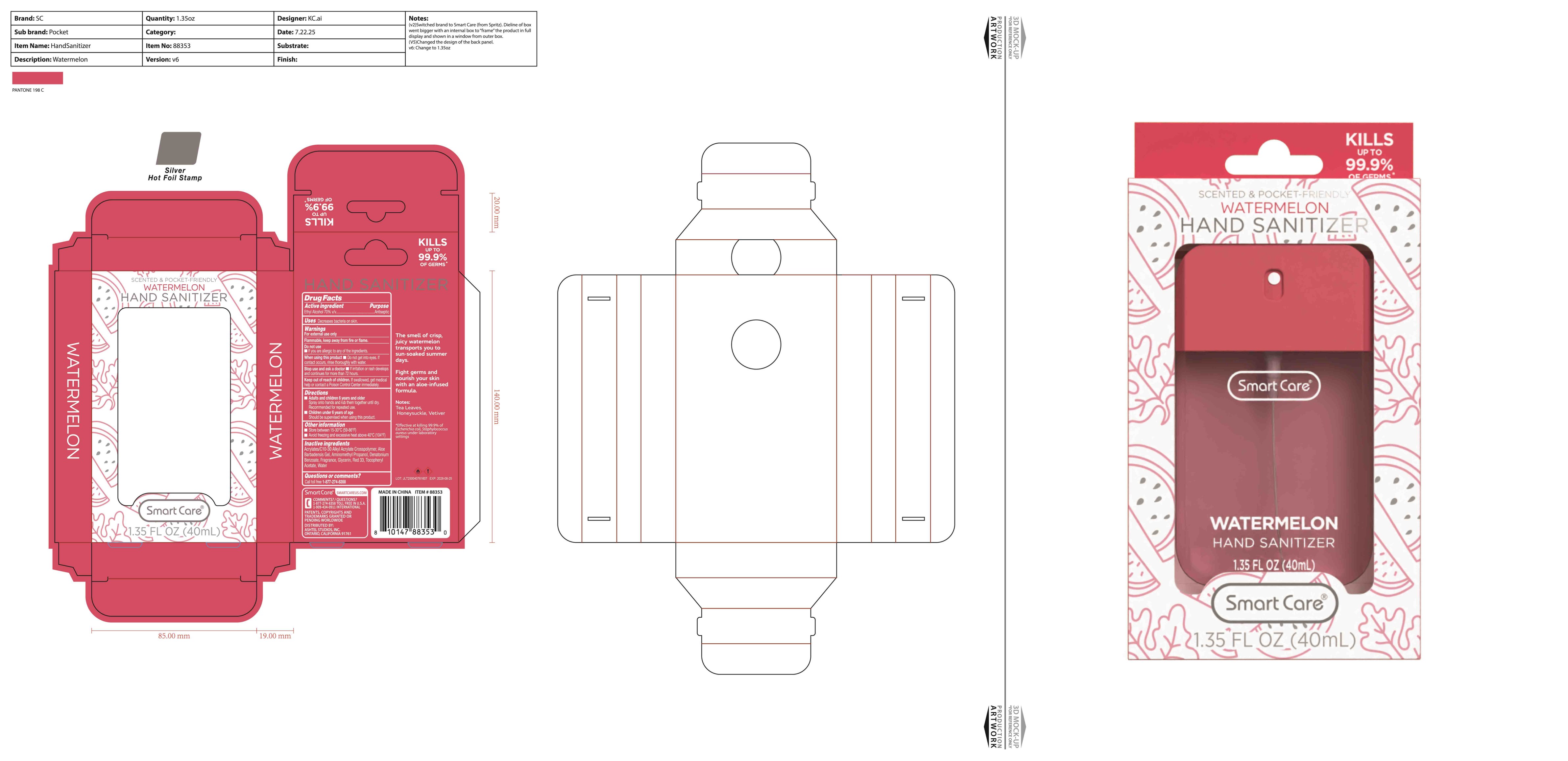 Pill image for watermelon hand sanitizer spray