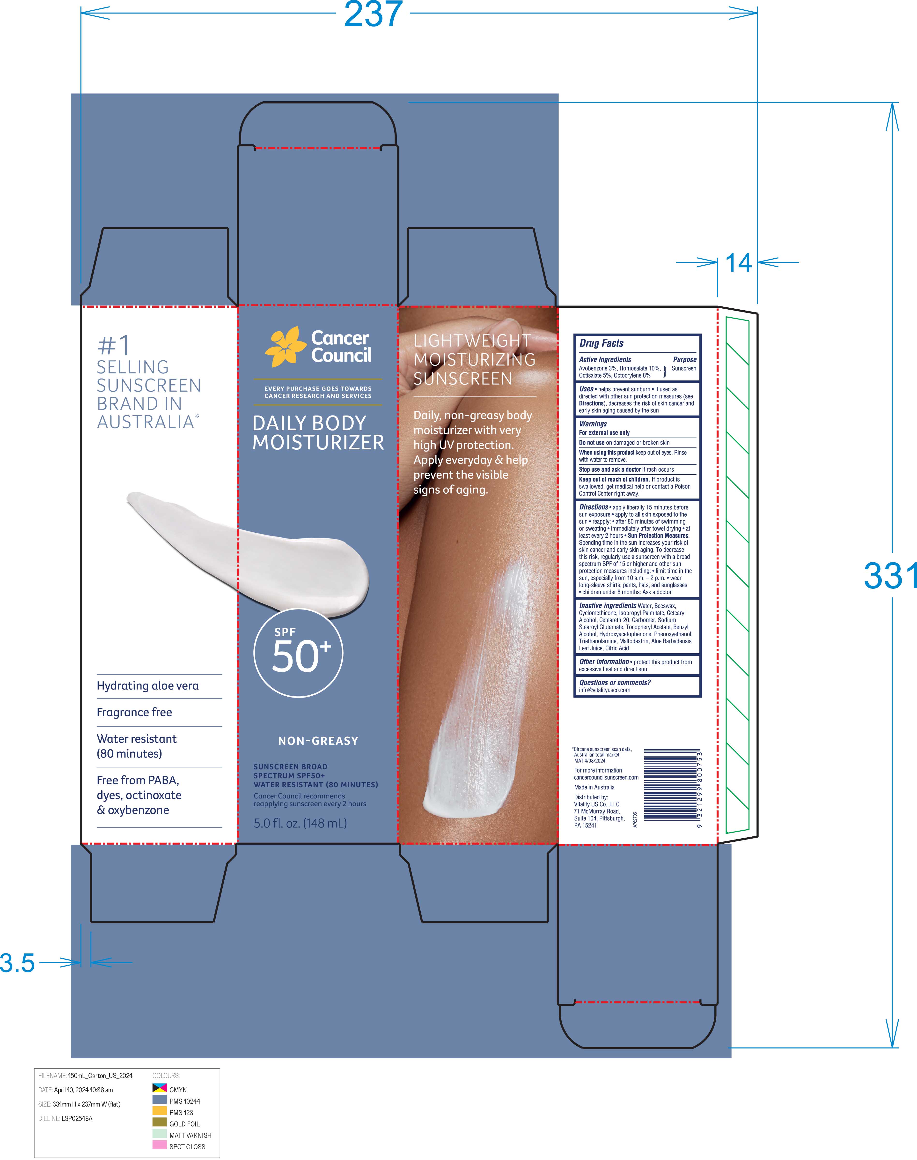 Pill image for Daily Body Moisturizer Sunscreen Broad Spectrum Spf 50+