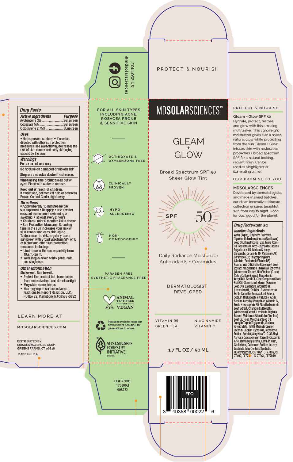 Pill image for Gleam + Glow Spf 50.