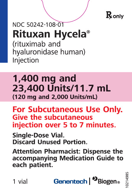 Pill image for These Highlights Do Not Include All The Information Needed To Use Rituxan Hycela Safely And Effectively. See Full Prescribing Information For Rituxan Hycela.