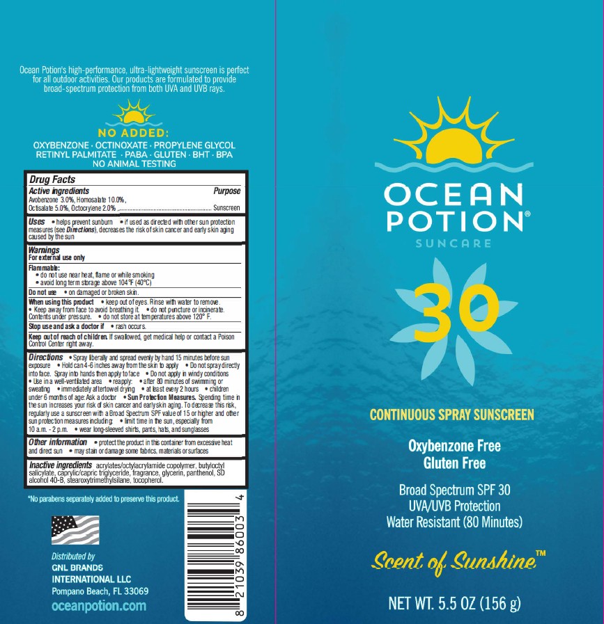 Pill image for ocean potion suncare 30 continuous spray sunscreen scent of sunshine