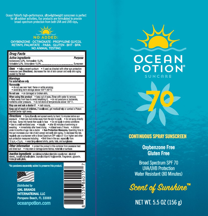 Pill image for Ocean Potion Suncare 70 Continuous Spray Sunscreen Scent Of Sunshine