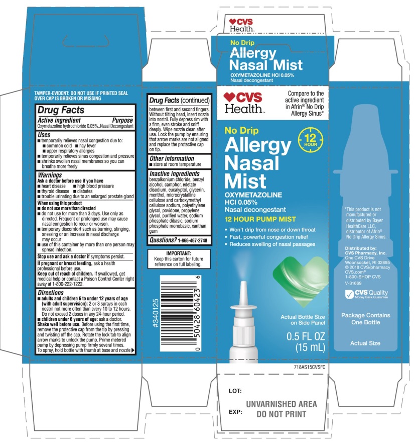 Pill image for Cvs Health No Drip Allergy Nasal Mist Drug Facts