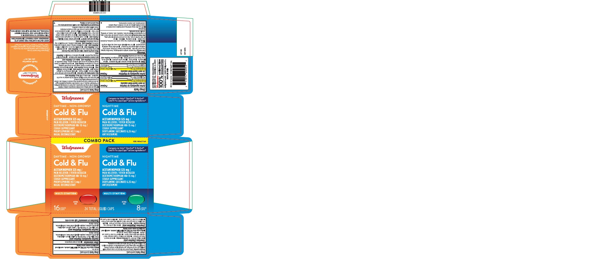 Pill image for Walgreens Non-drowsy Daytime & Nighttime Cold And Flu
