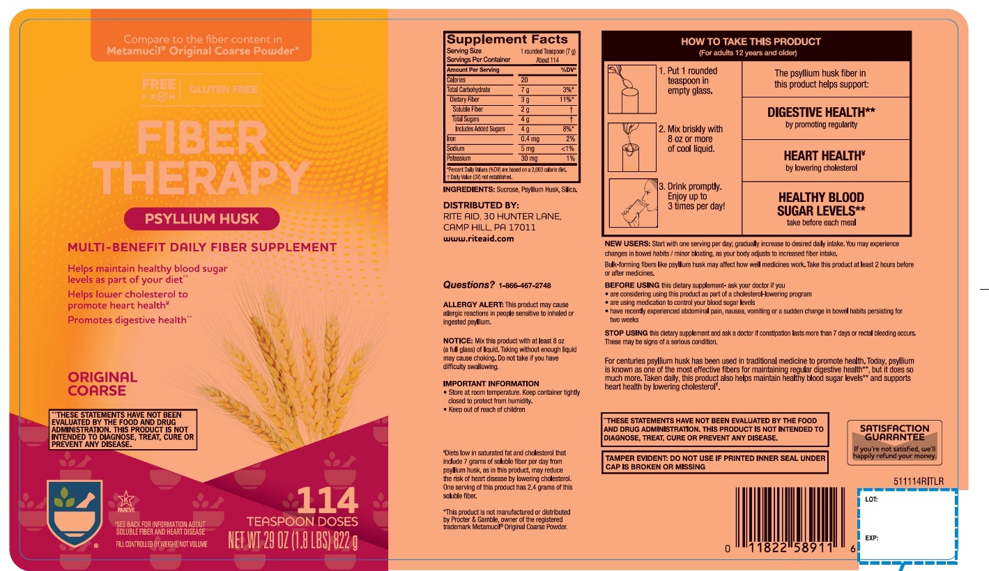 Pill image for Rite Aid 100% Natural Psyllium Husk Original Coarse 114 Teaspoons