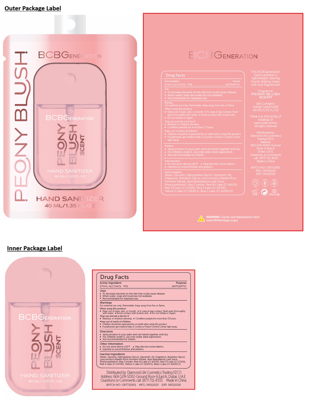 Pill image for Bcbgeneration hand Sanitizer peony Blush Scent