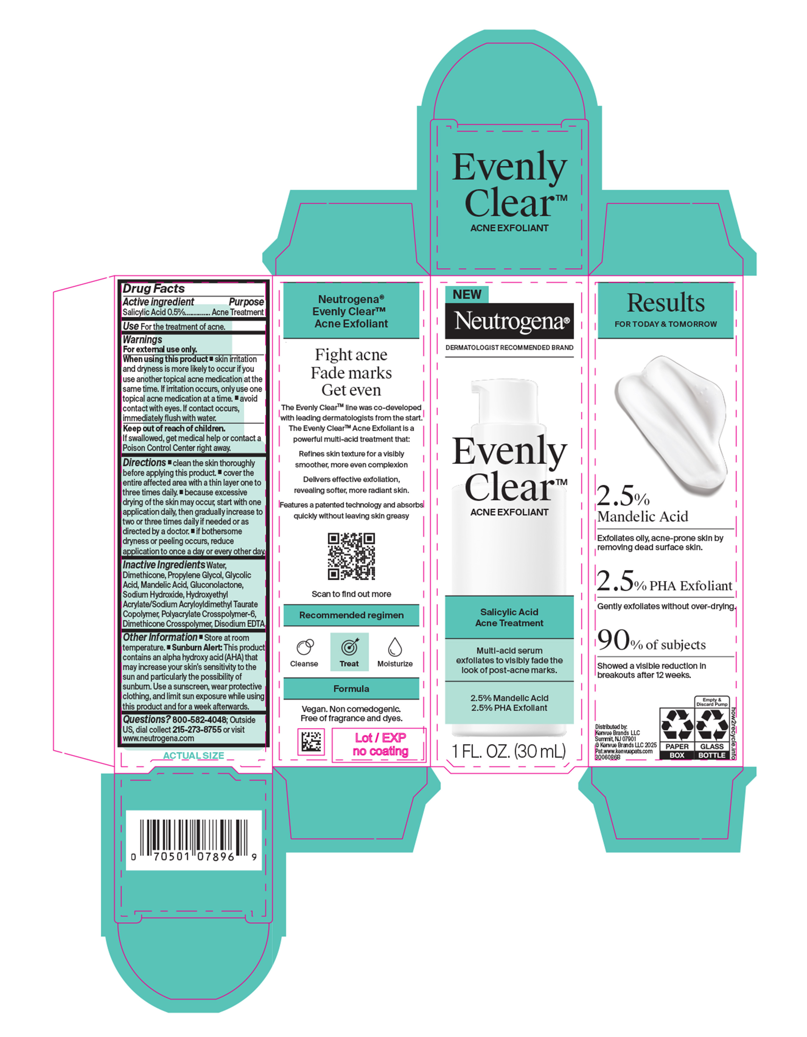 Pill image for Neutrogena Evenly Clear Acne Exfoliant