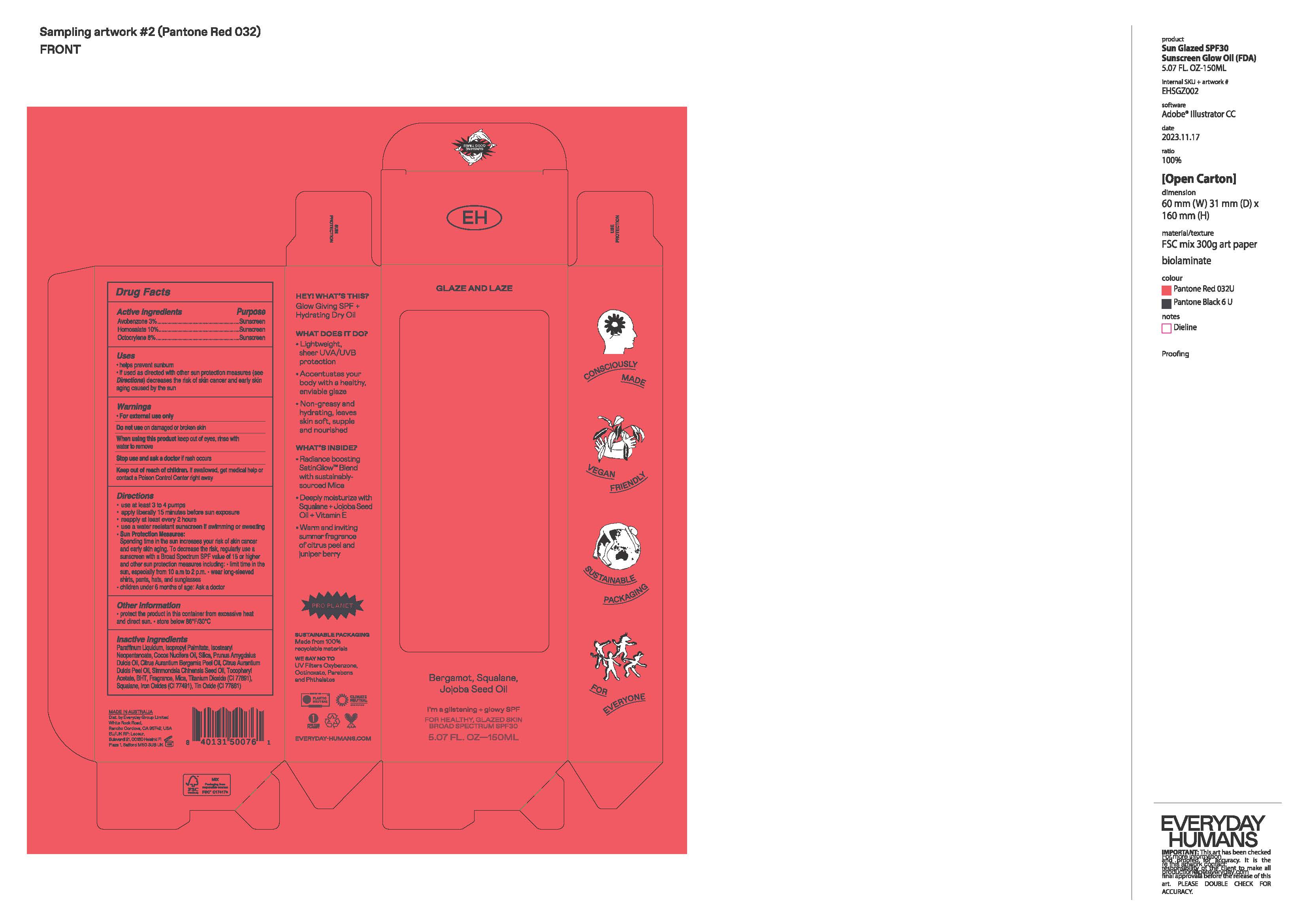 Pill image for Sun Glazed Spf 30 Sunscreen Glow Oil