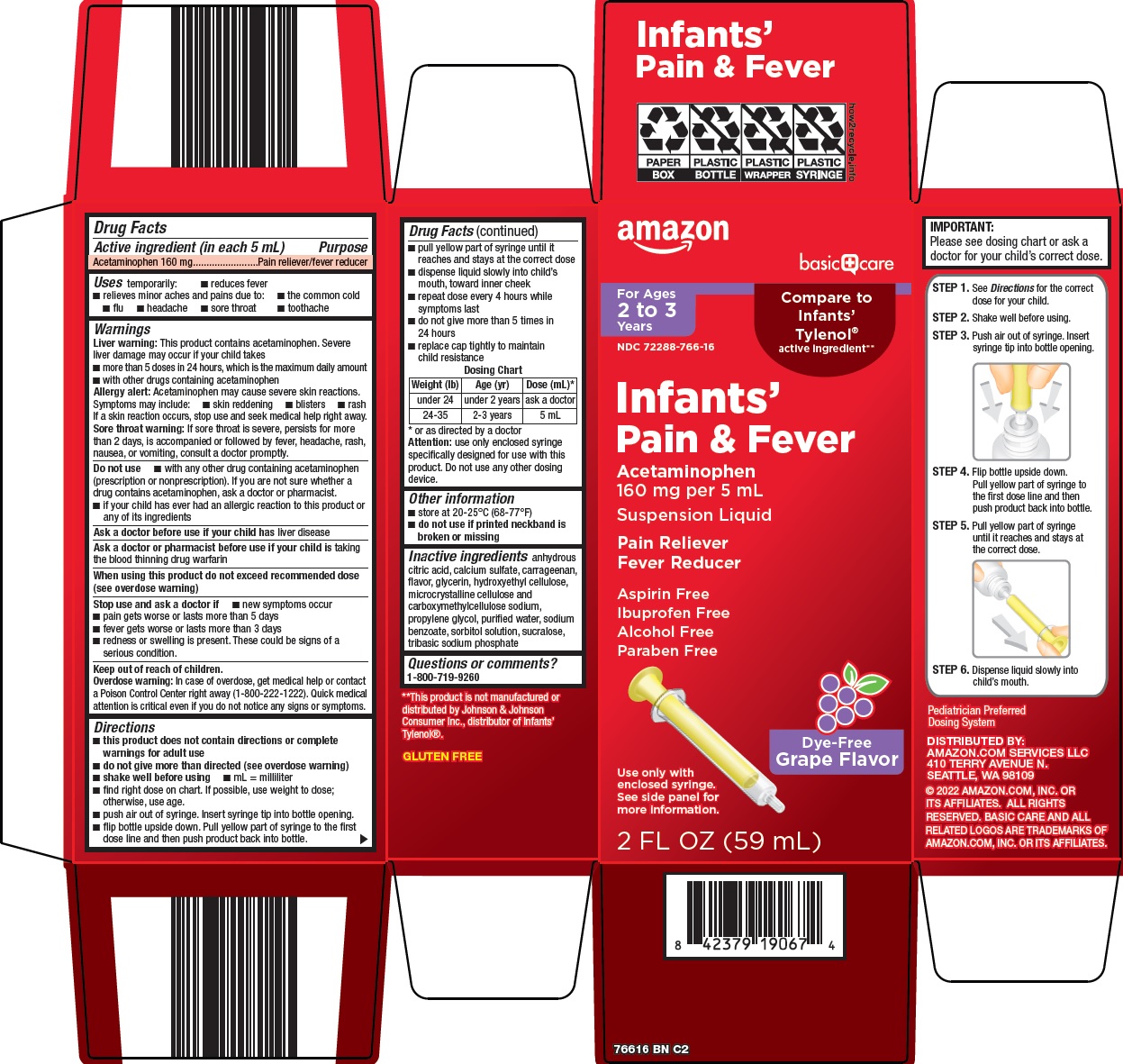 Pill image for Amazon Infant’s Pain & Fever Drug Facts