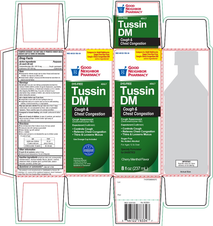 Pill image for Good Neighbor Dye-free Adult Tussin Dm Cough & Chest Congestion Drug Facts