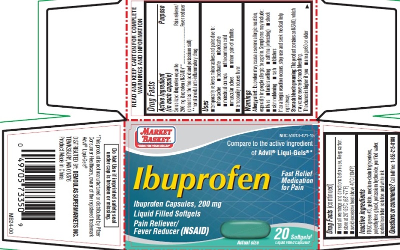 Pill image for Ibuprofen Capsules (liquid Filled), 200 Mg