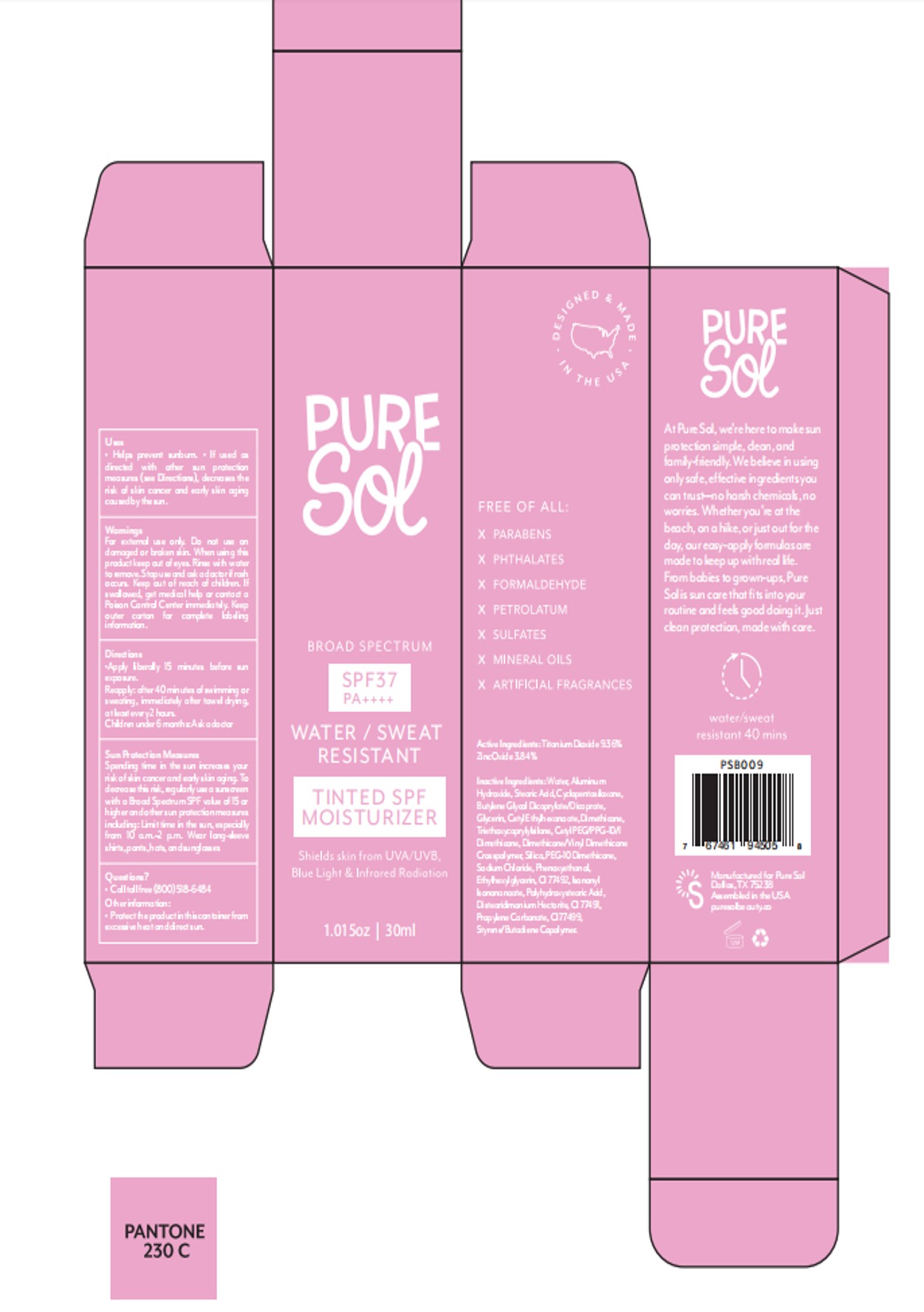 Pill image for 84090-004-01.pure Sol Spf 37 Tinted Moisturizer- Liquid-30ml