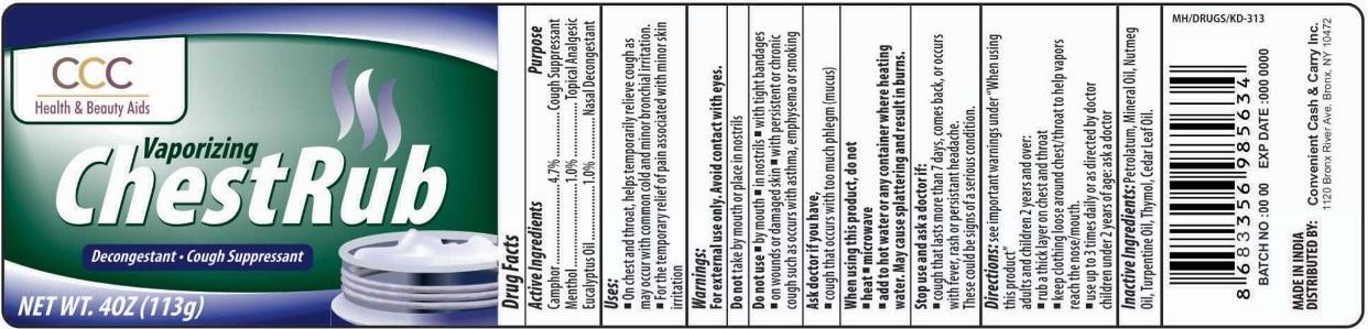 Pill image for Vaporizing Chest Rub
