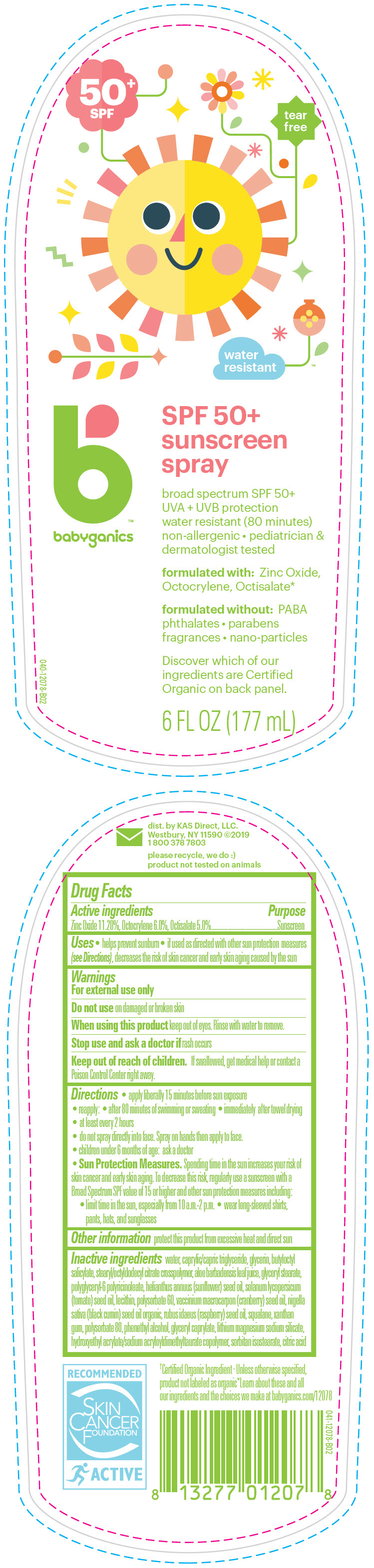 Pill image for babyganics spf 50+ sunscreen spray