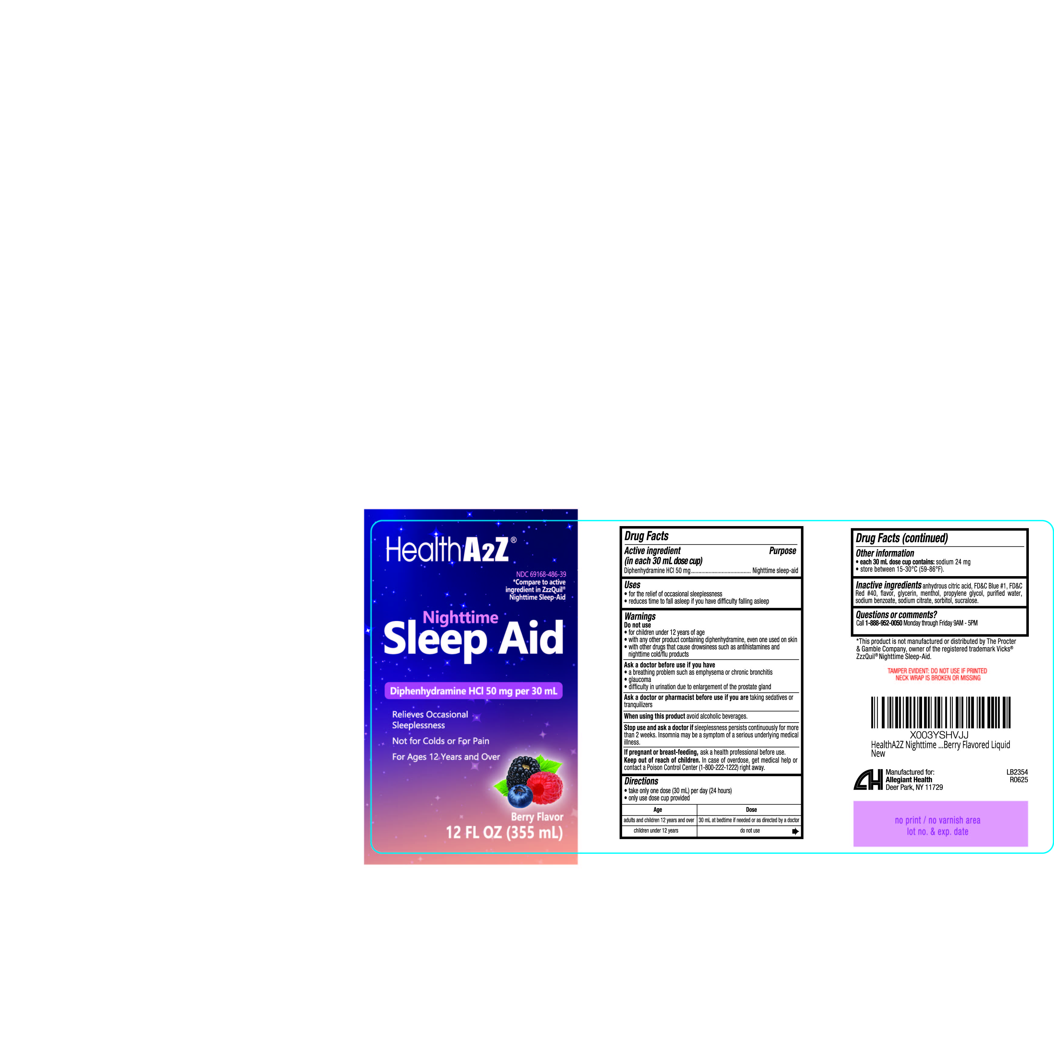 Pill image for 486 - Nighttime Sleep Aid
