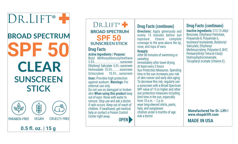 Pill image for Dr Lift Spf 50 Clear Stick