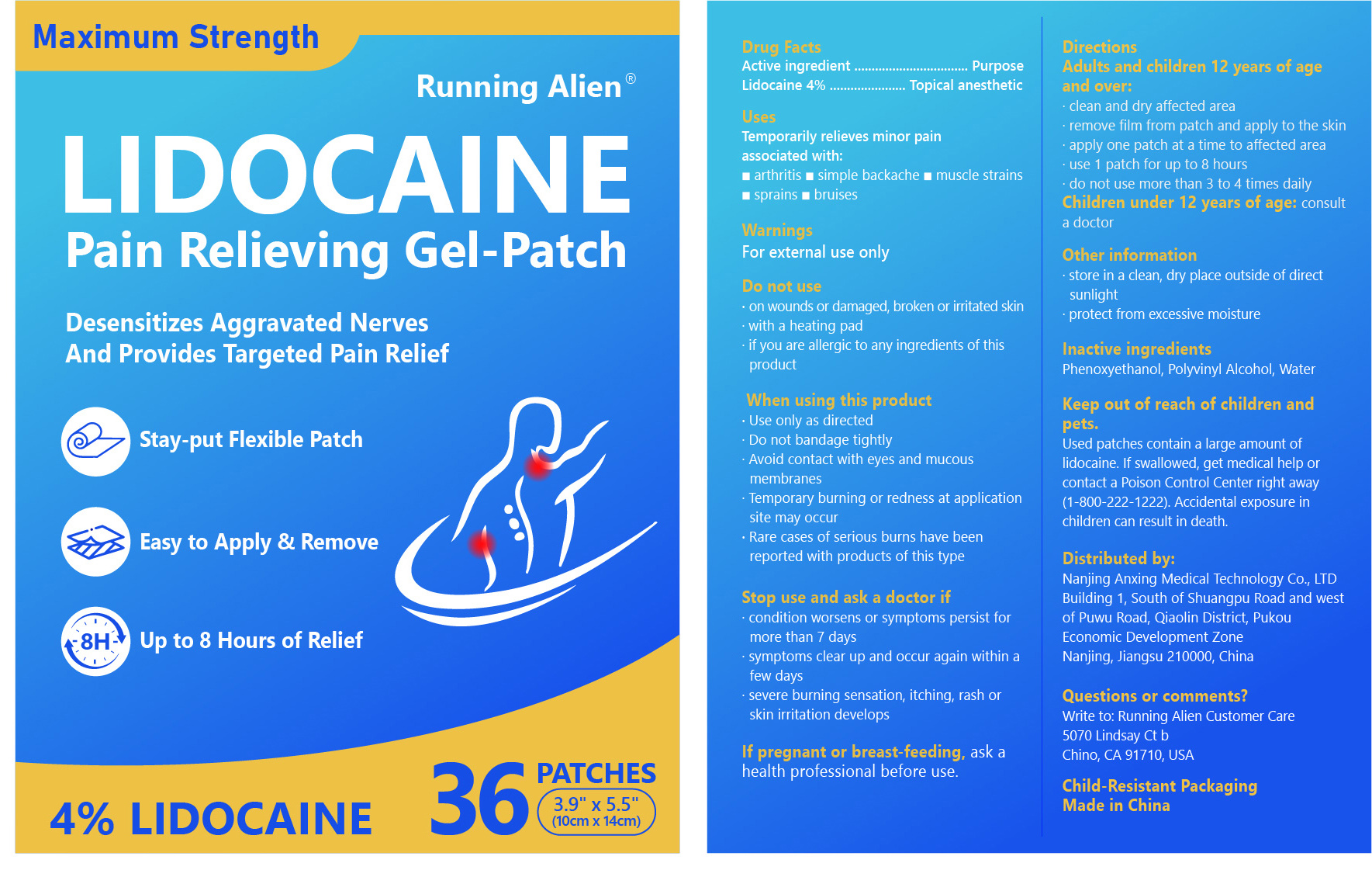 Pill image for 87125-001 Lidocaine Pain Relieving Gel-patch