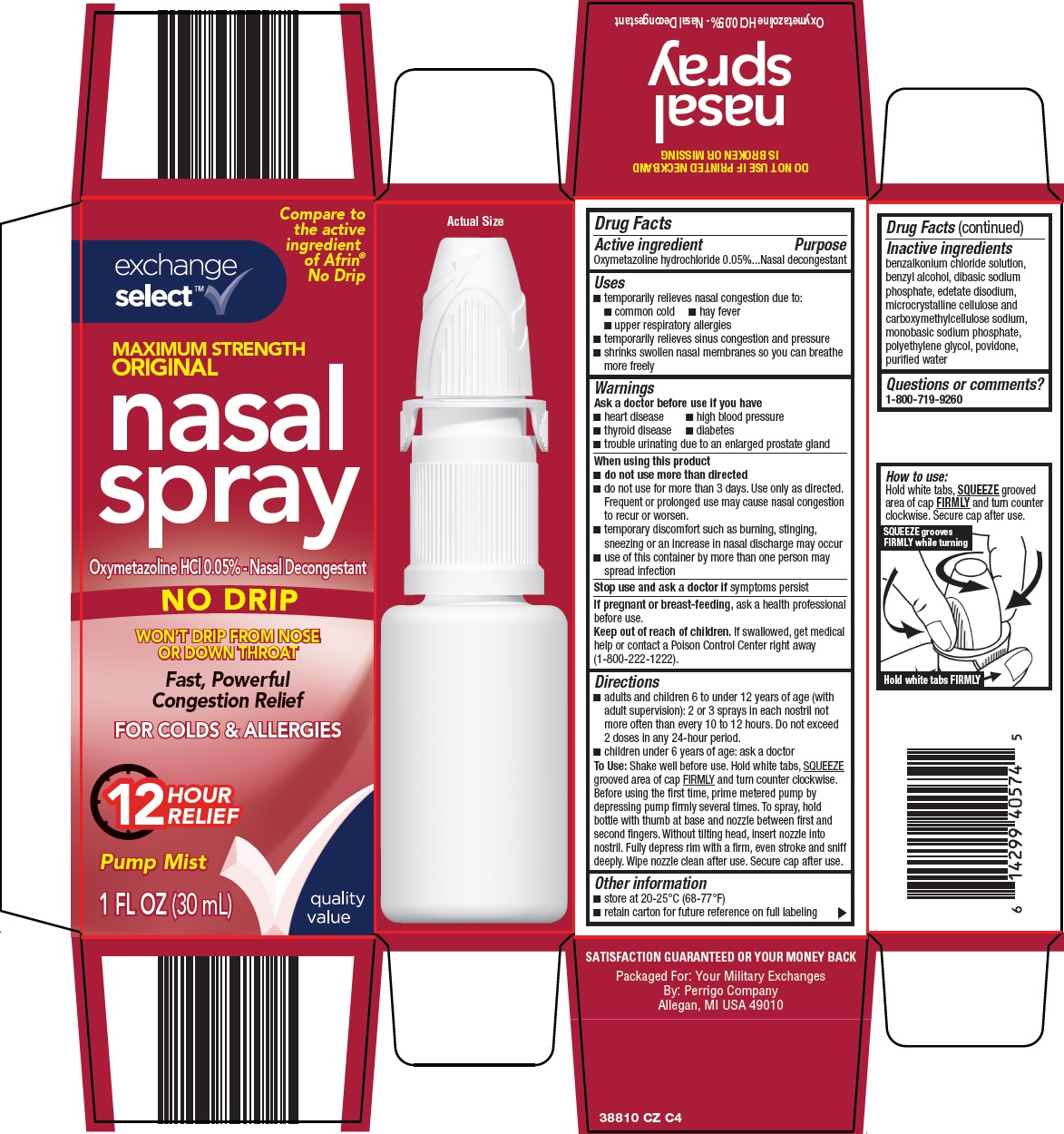 Pill image for Perrigo Company Nasal Spray Drug Facts