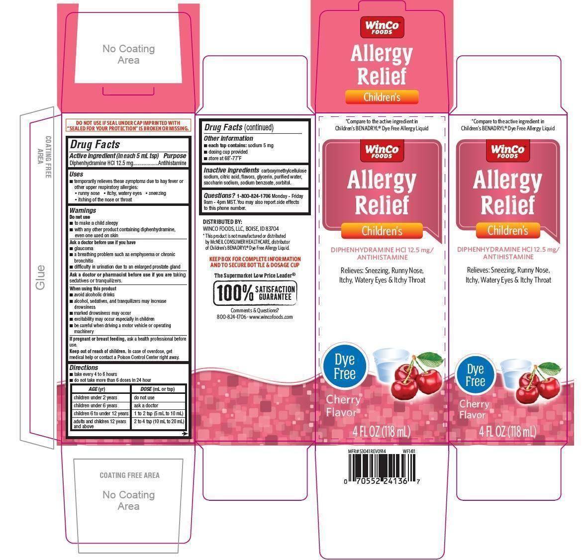 Pill image for Childrens Allergy Relief Dye Free cherry Flavor