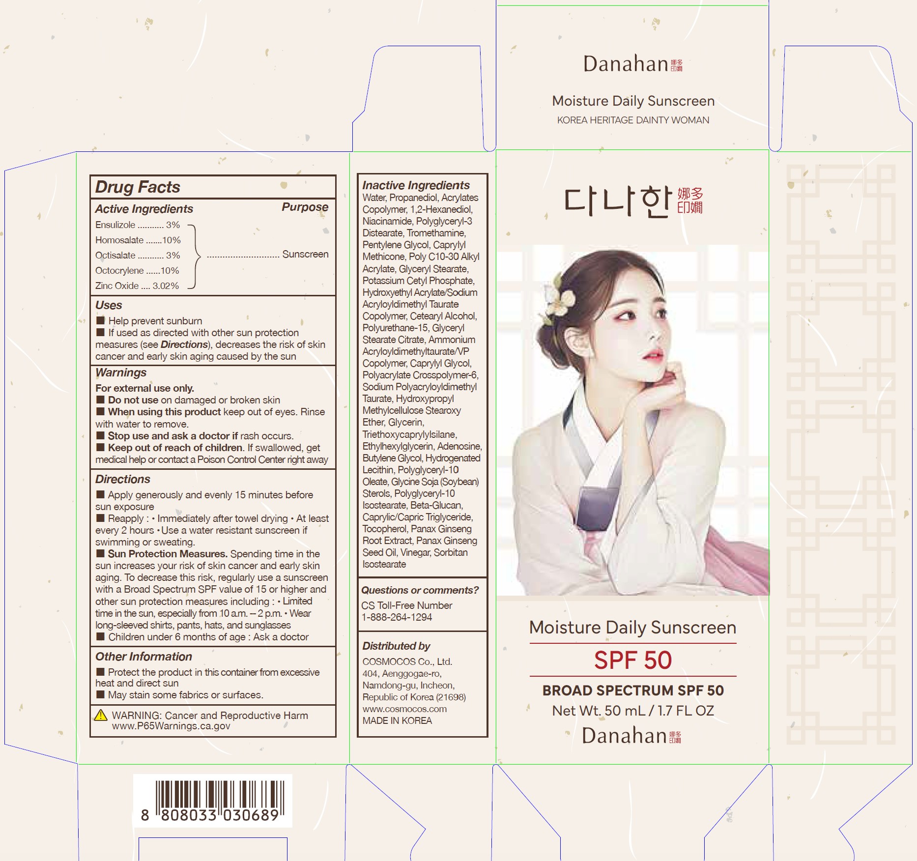 Pill image for 83305-001-50 Danahan Moisture Daily Sunscreen Broad Spectrum Spf 50