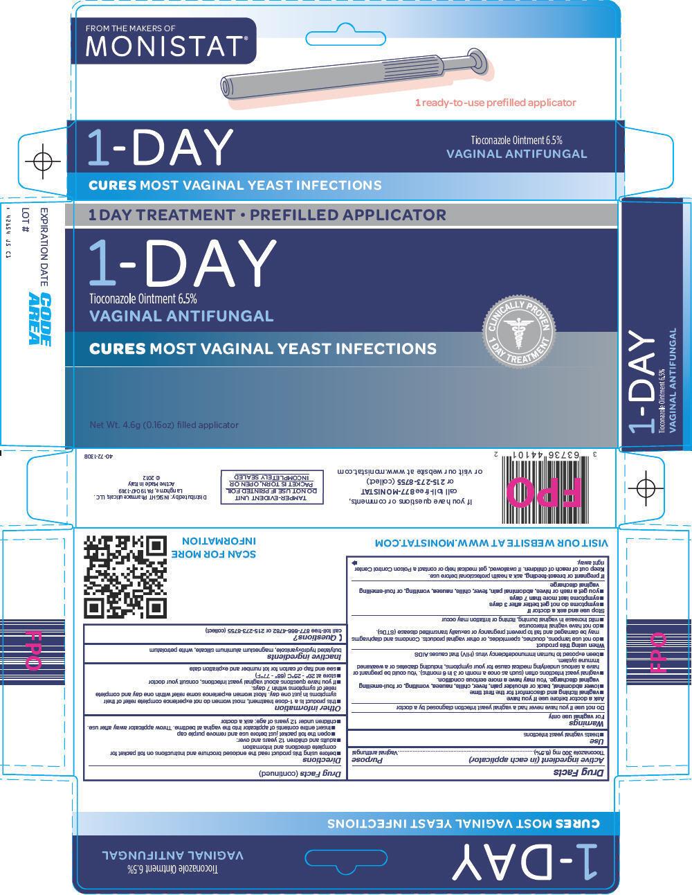 Pill image for 1-day Tioconazole Ointment 6.5%