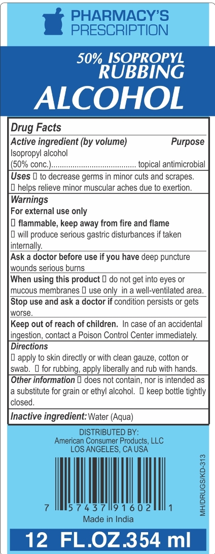 Pill image for 50% Isopropyl Rubbing Alcohol