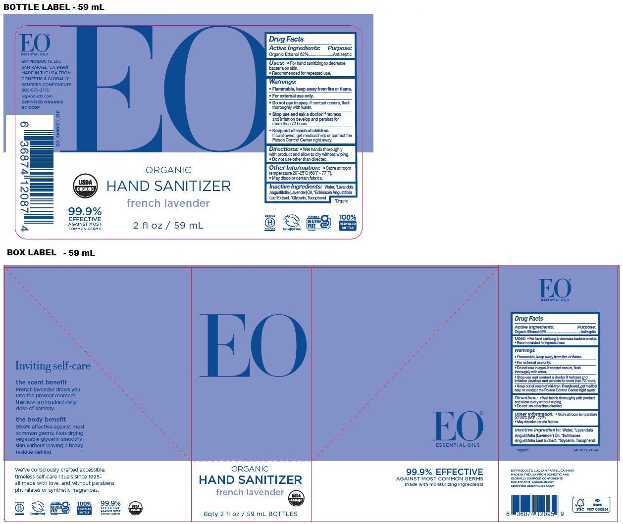 Pill image for Eo Organic Hand Sanitizer French Lavender