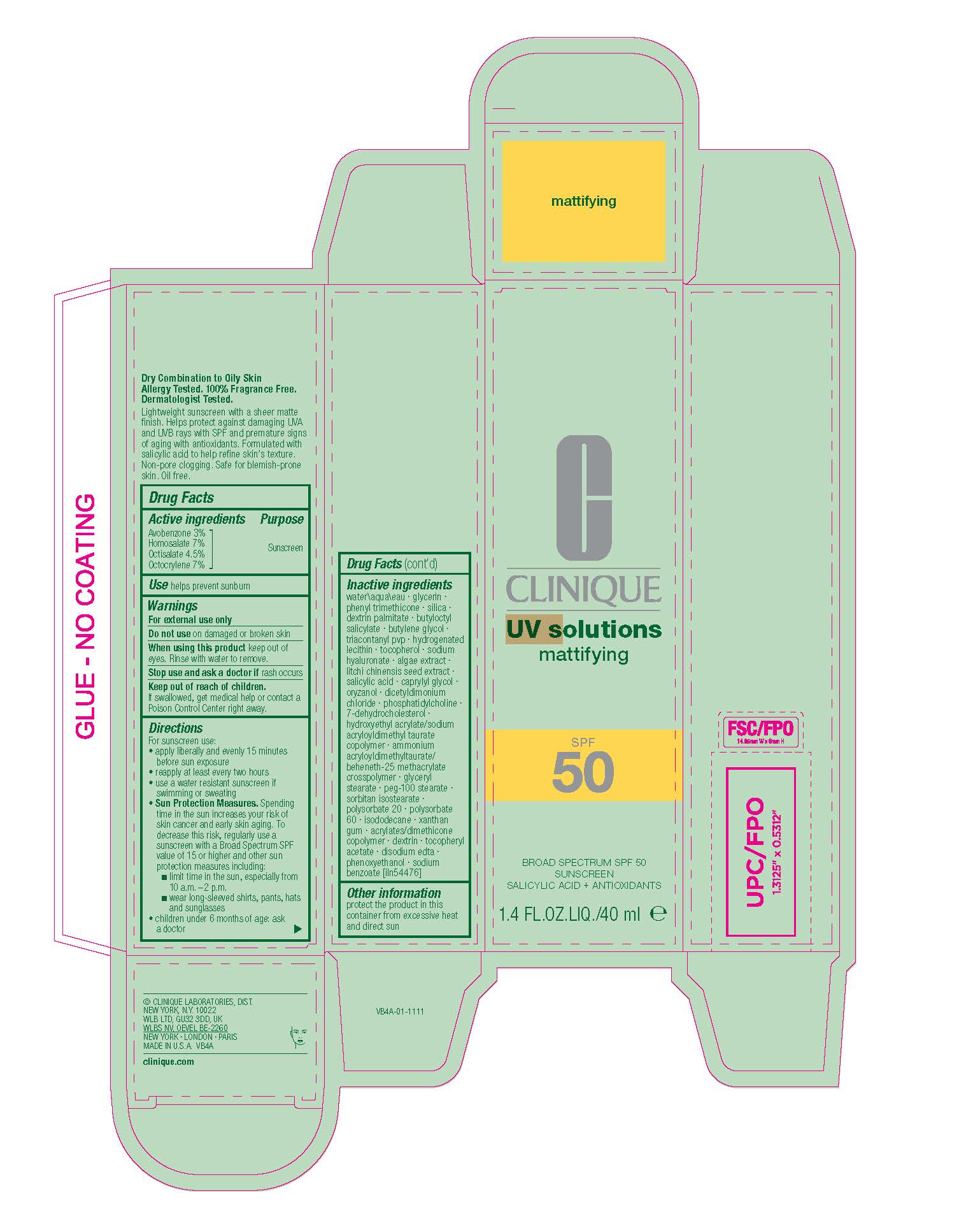 Pill image for Uv Solutions Mattifying Broad Spectrum Spf 50