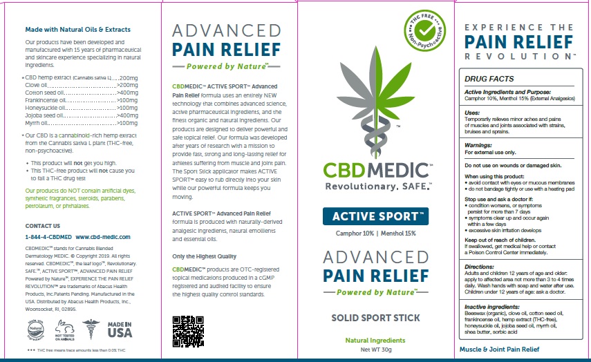 Pill image for Cbdmedic Active Sport Pain Relief Stick