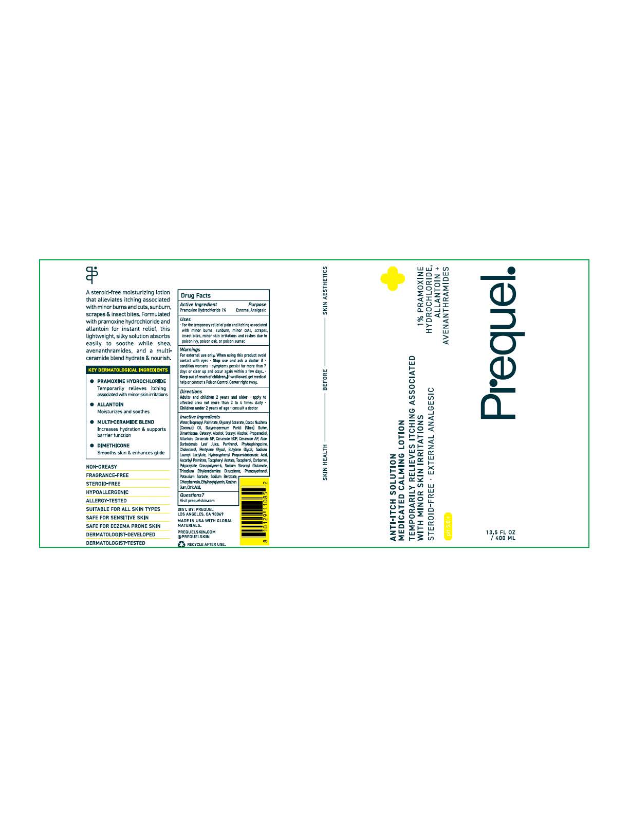 Pill image for Prequel Anti-itch Solution Medicated Calming Lotion