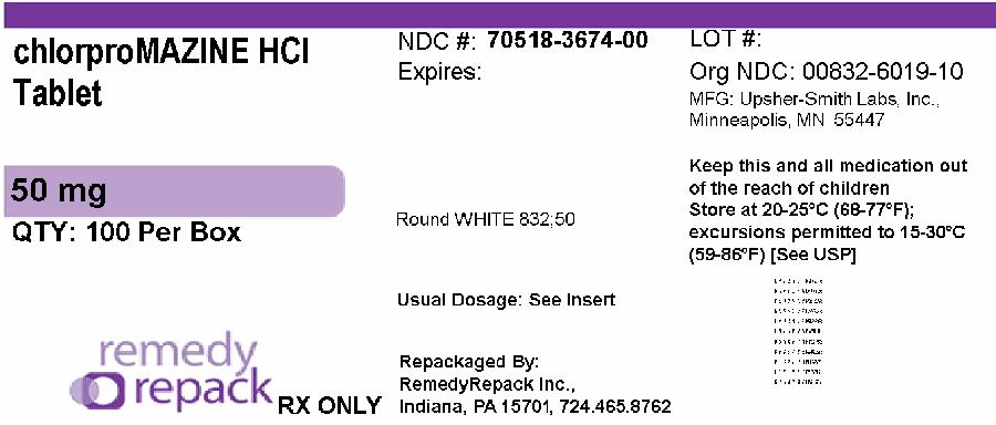 Pill image for Chlorpromazine Hydrochloride Tablets, Usp