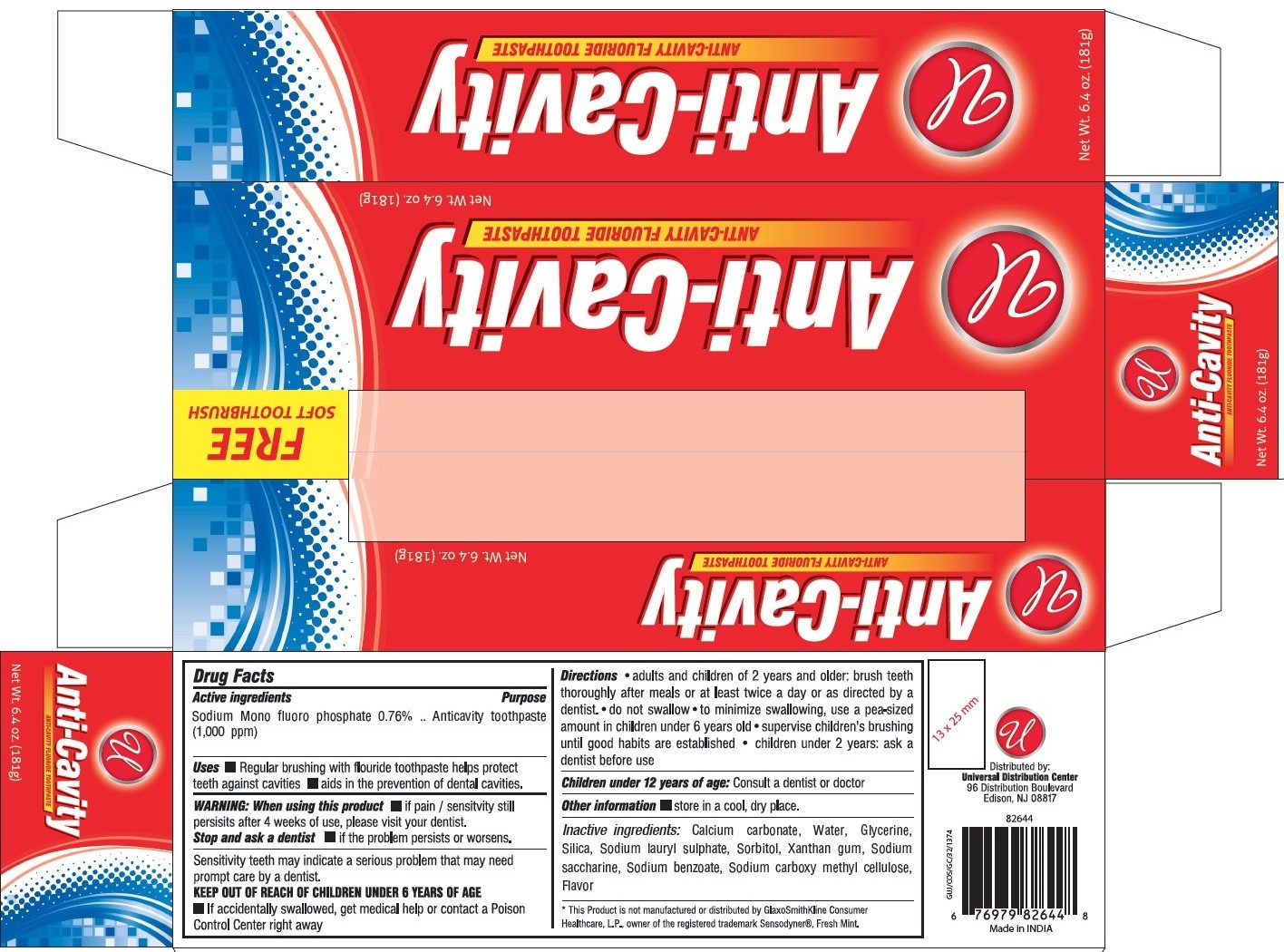 Pill image for Universal Anti-cavity Fluoride Toothpaste