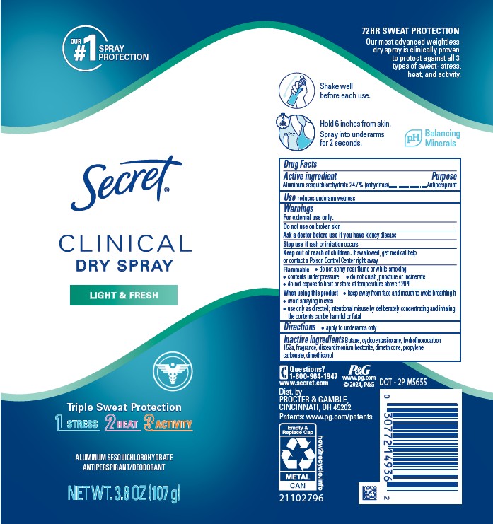 Pill image for Secret Clinical Dry Spray Light And Fresh