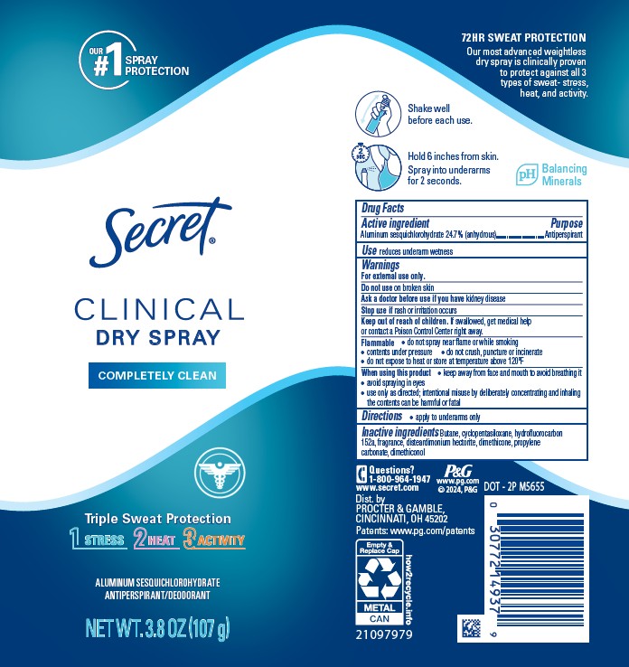 Pill image for secret clinical dry spray completely clean