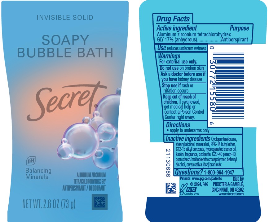 Pill image for Secret Soapy Bubble Bath Invisible Solid